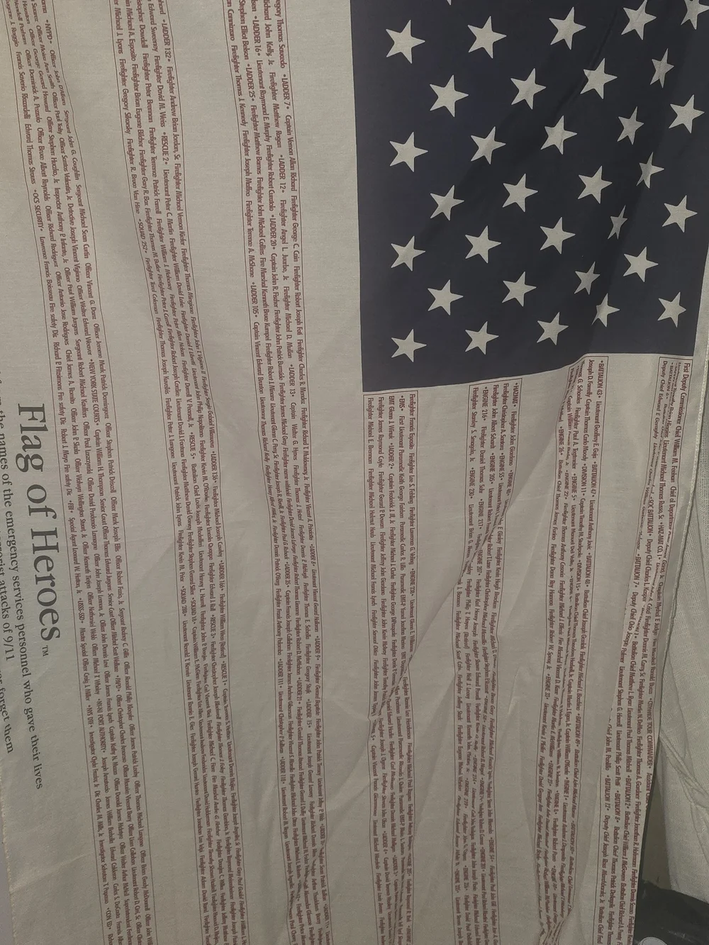 Patriotic 'Flag of Heroes' Printed Cotton Panel - Red, White, Blue